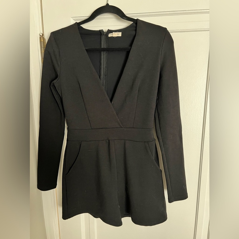 Urban Outfitters Long-sleeve Black Romper